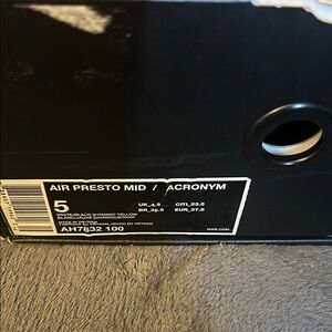 Nike Air Presto Mid Acronym in Black and Yellow